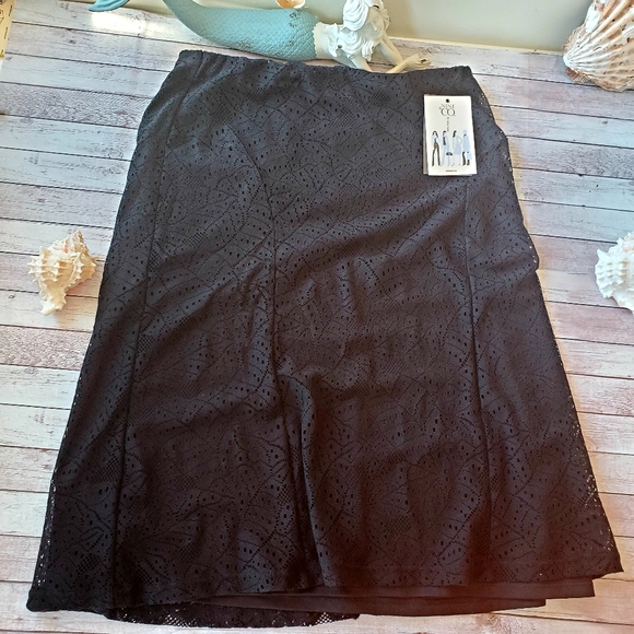 Nine & Co. Dresses & Skirts - NWT Nine & CO Black Lace Maxi Skirt